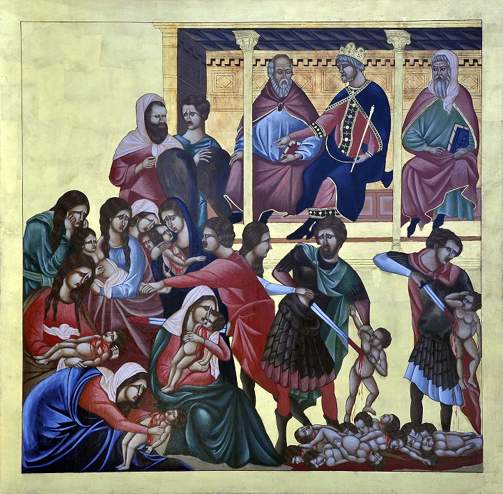Icono de los Santos Märtires Inocentes, de la parroquia homónima, en Cambaceres, Ensenada.