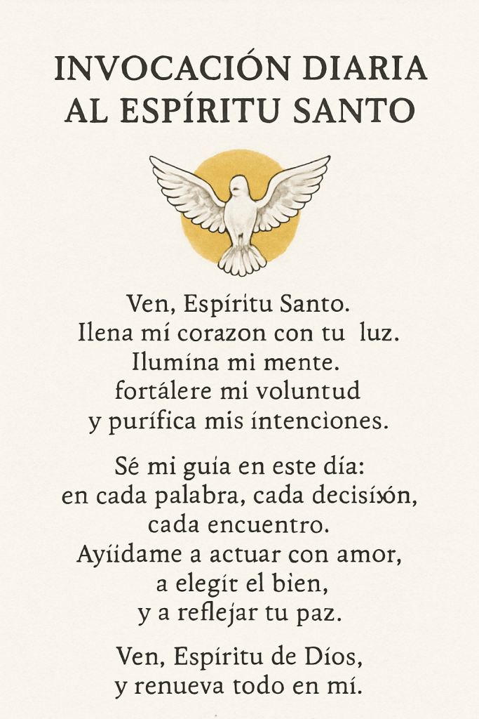 Invocación diaria al Espíritu Santo