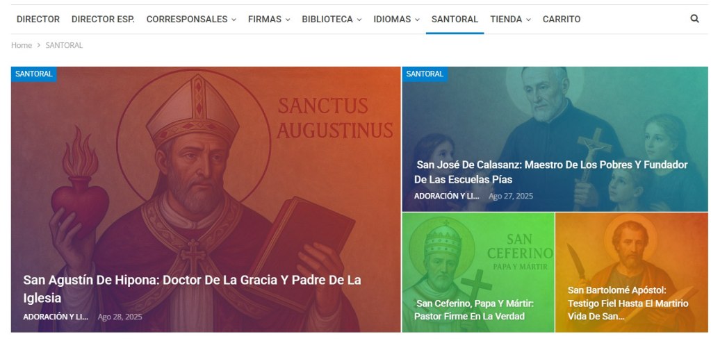 Santoral Católico tradicional