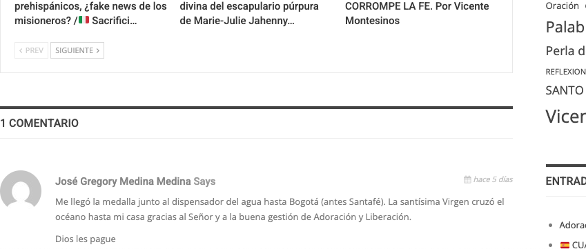 Envío de la medalla de Umbe por todo el mundo.