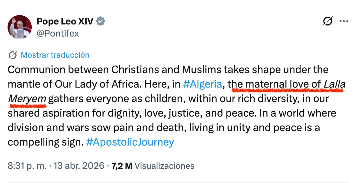 ROBERT PREVOST HEREJIAS VIRGEN